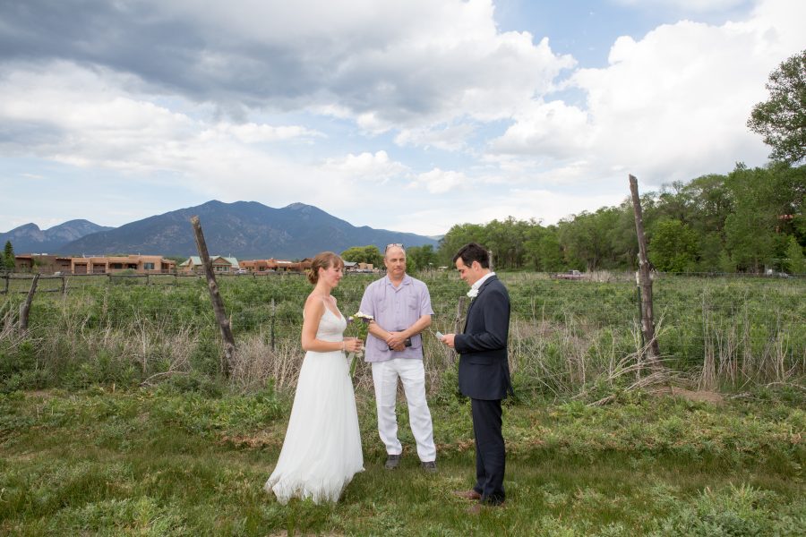 Destination Wedding and Elopement Wedding Ceremony in Town of Taos