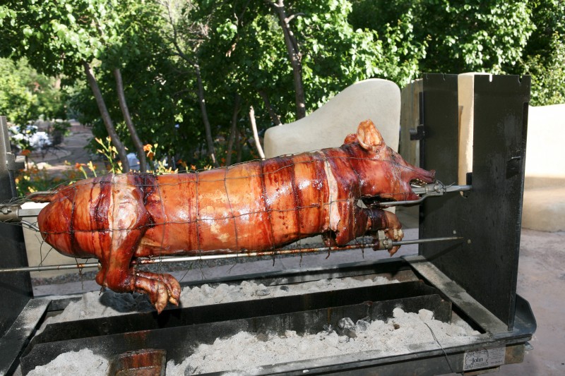 unique reception idea: pig roast