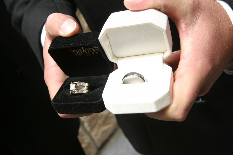 wedding rings in ceremony in taos nm