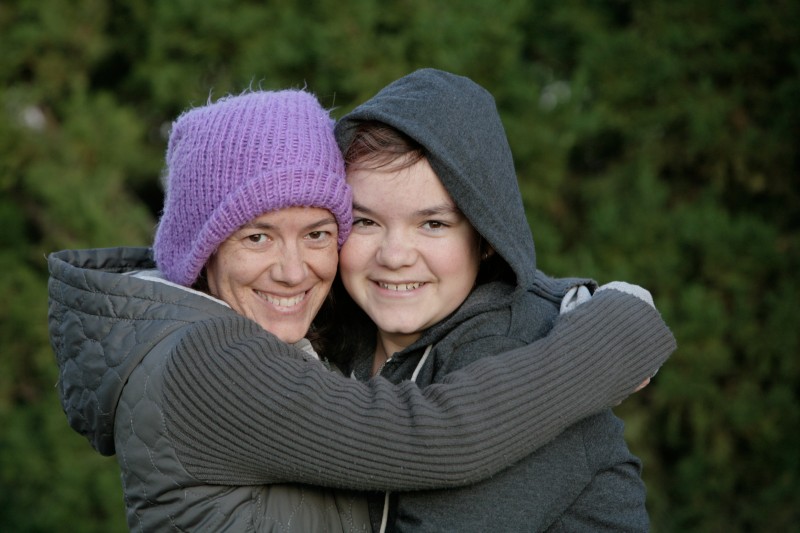 Mother and daughter portraits