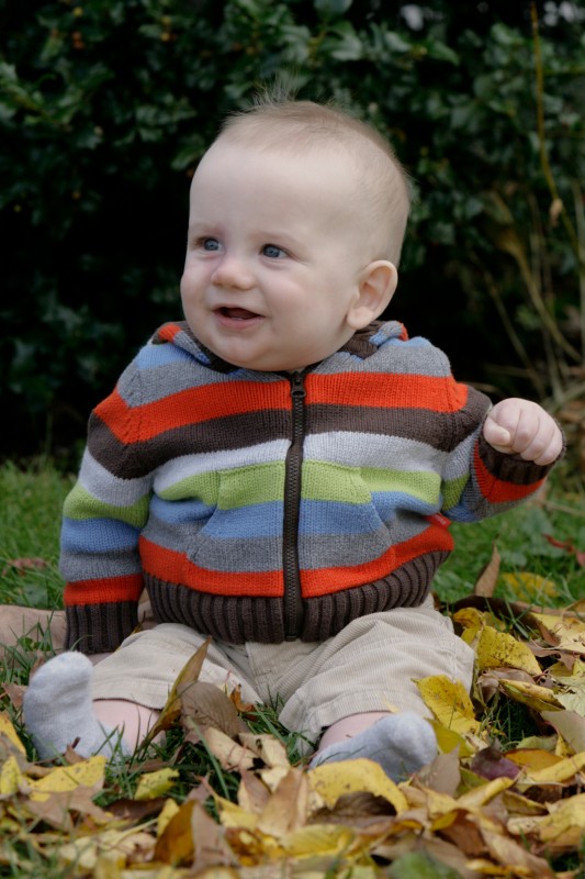 autumn photo shoot for baby