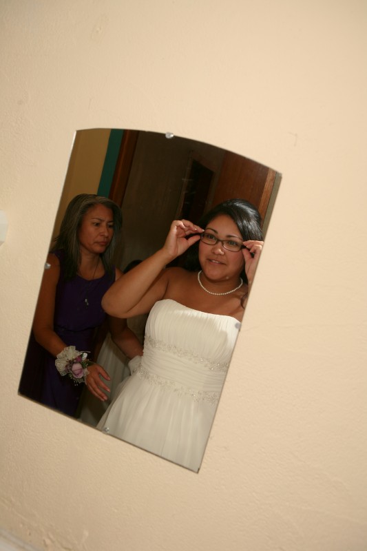 Getting ready for the wedding ceremony