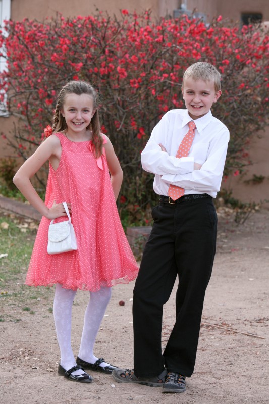 Pink Easter Dress and Tie