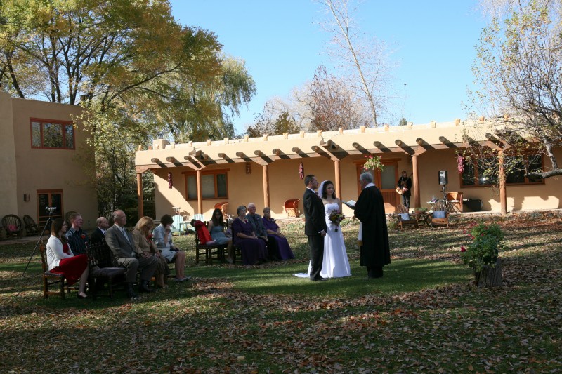small outdoor wedding ceremony