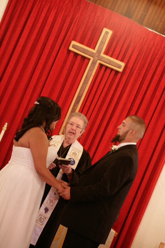 Exchanging wedding vows