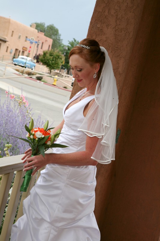 bride at taos plaza