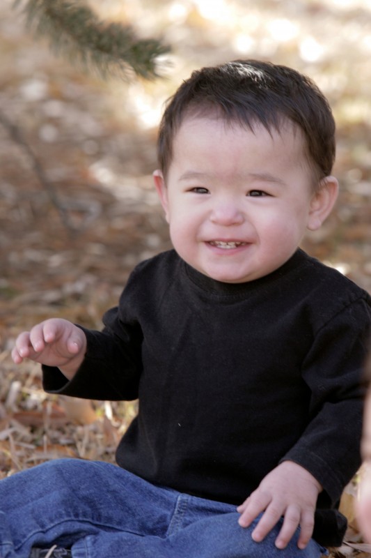 Capturing pictures of baby boy