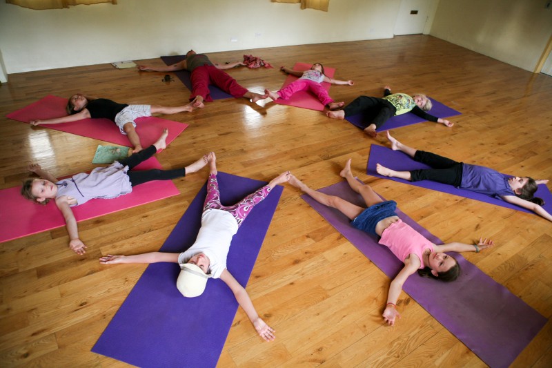 kids exercise and interaction