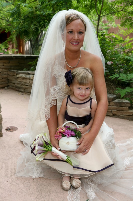 Bride and flower girl.