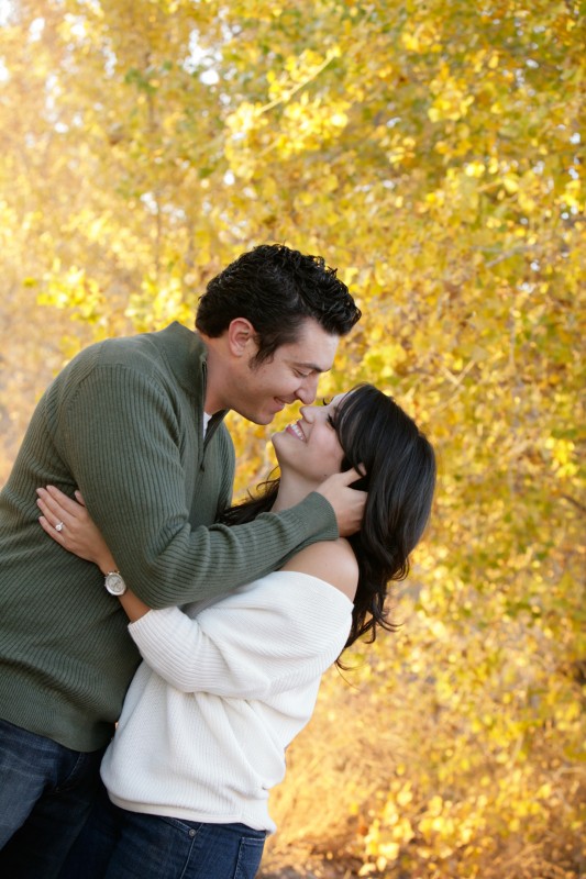 taos engagement photography autumn leaves