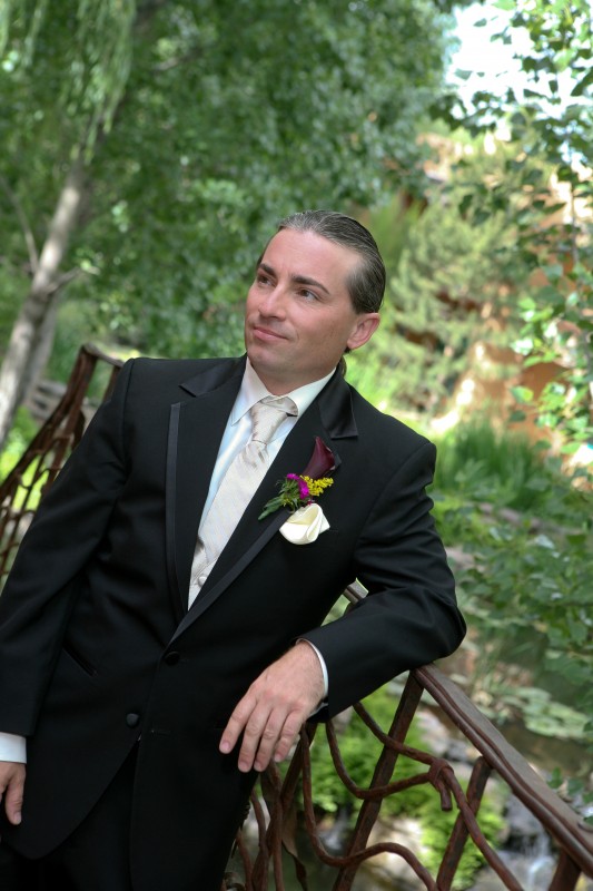 Groom before the wedding ceremony