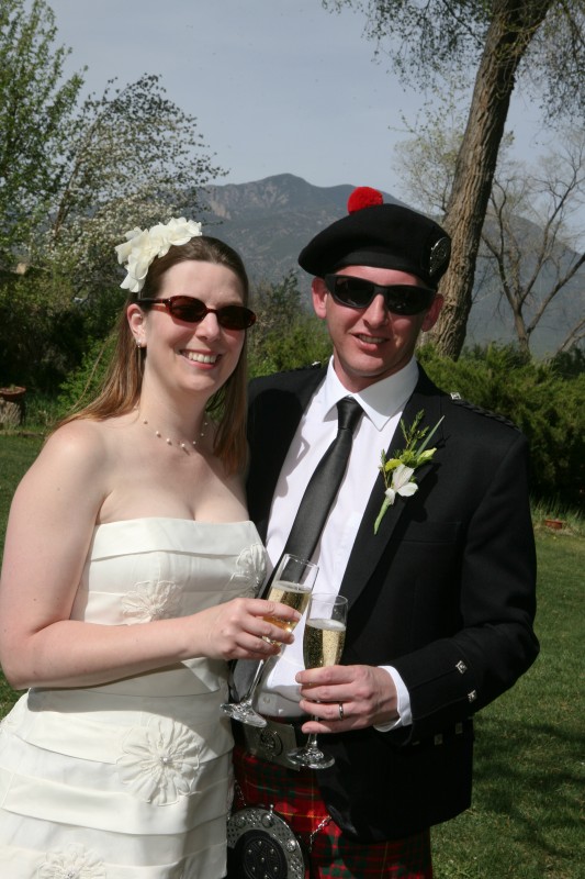 Cheers to the newlyweds!