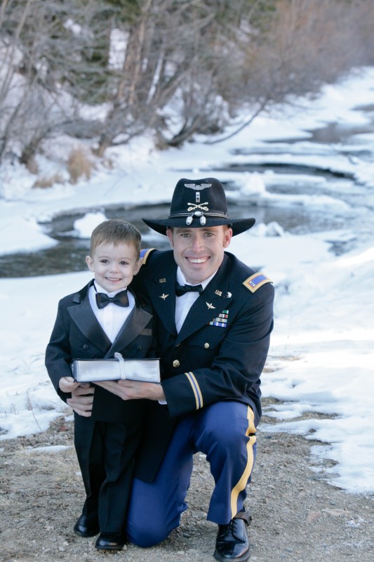 Ring Bearer and Groom Winter Wedding