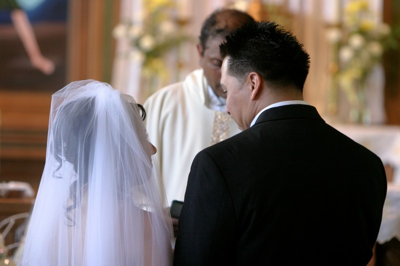Arroyo Seco church wedding ceremony