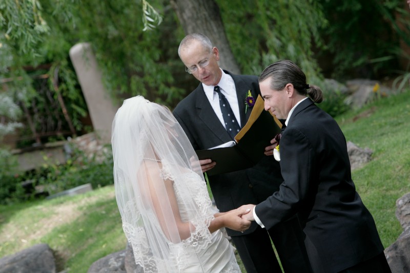 Wedding ceremony with Dan Jones officiating