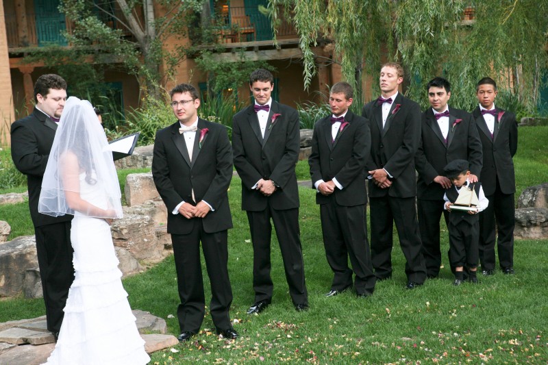 groomsmen in tuxedos