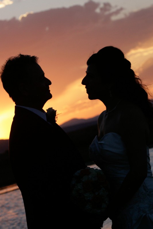 New Mexican wedding sunset