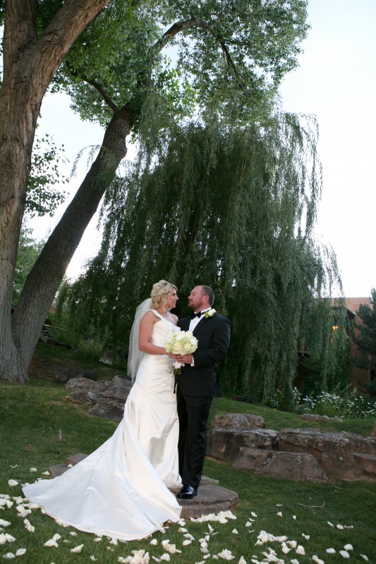 romantics in a green setting