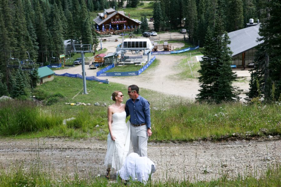 Small Wedding at Taos Ski Valley Waterfall