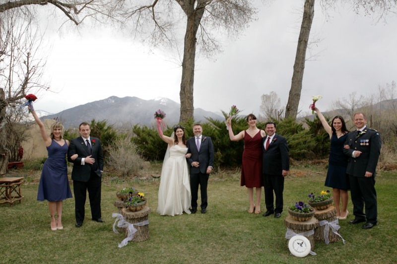 Wedding Party and Taos Mountain
