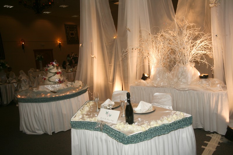 wedding decoration at reception