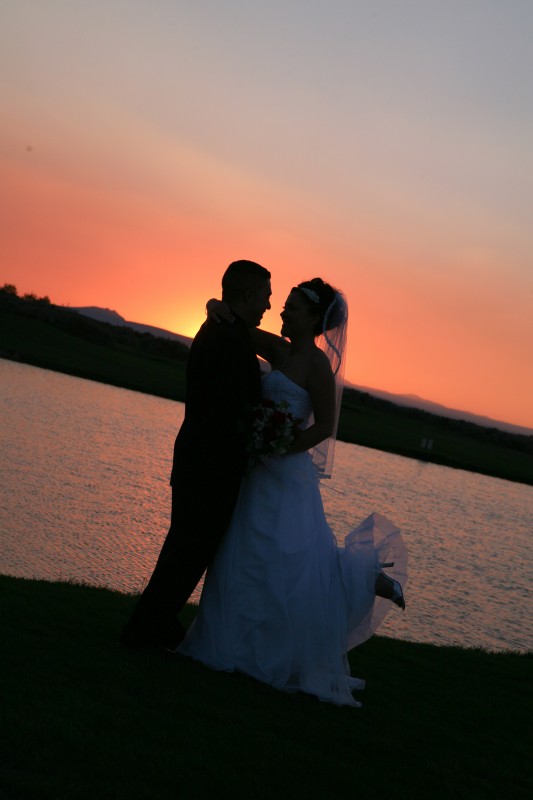 romantics with Taos, NM sunset