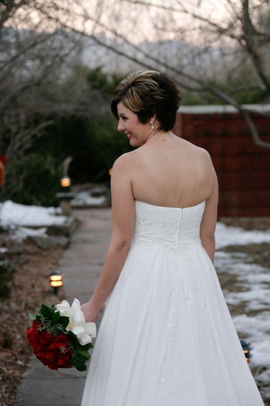 Taos bride in wedding dress