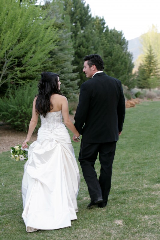 romantic bride and groom in taos wedding