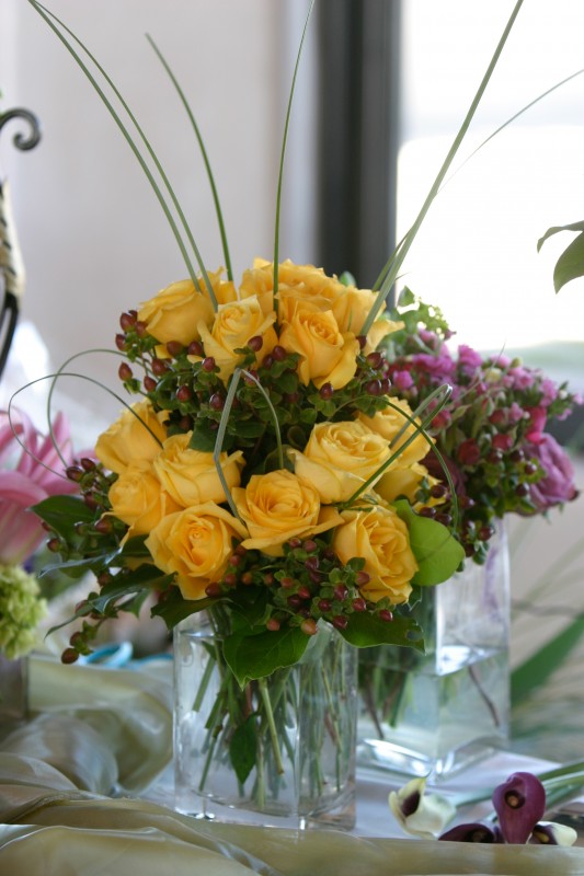 yellow wedding roses