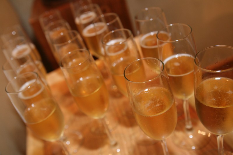 champagne toast for wedding reception