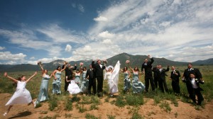 taos mountain wedding party
