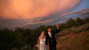 taos wedding beautiful sunset