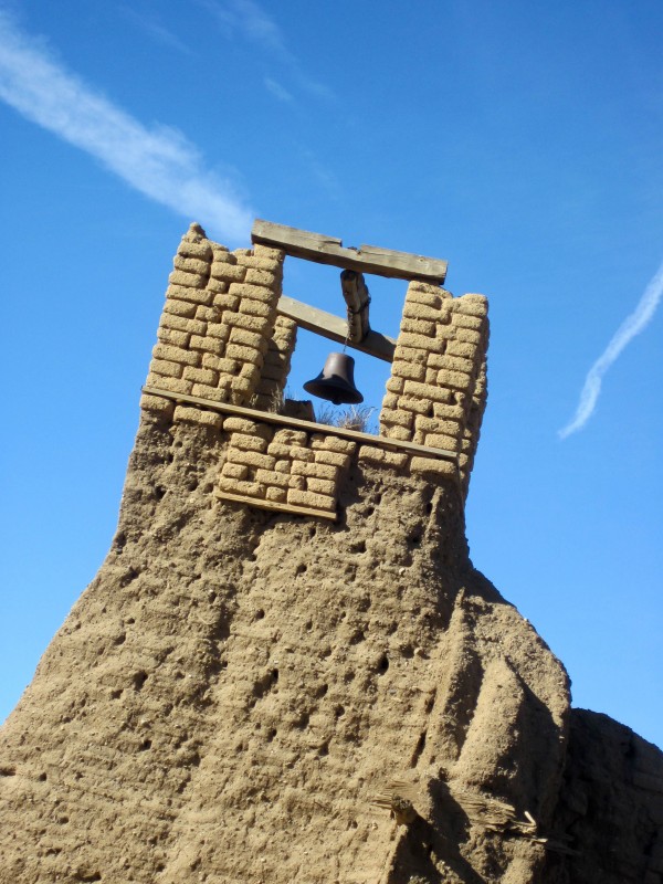photograph taos pueblo bell tower