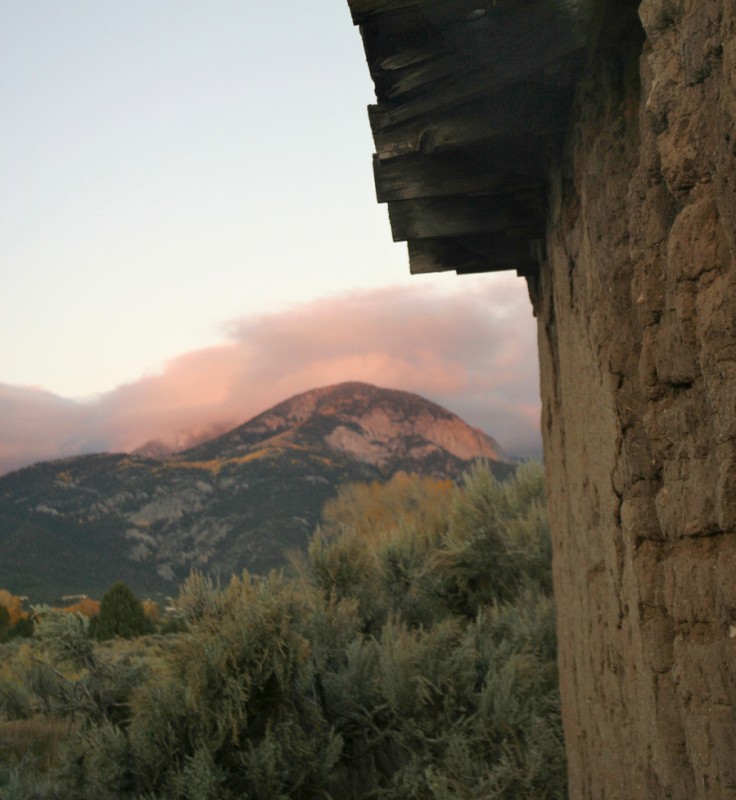 sunset in arroyo seco off taos ski valley road