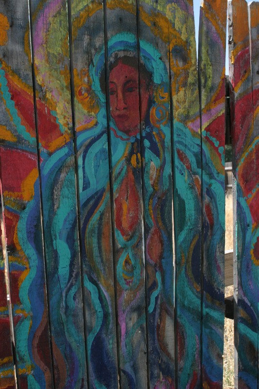 our lady of guadalupe graffiti in taos nm