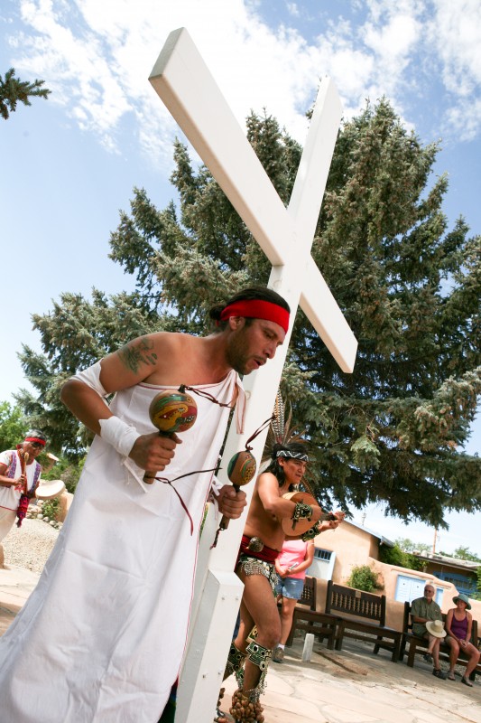 traditional Aztec dancing in Taos