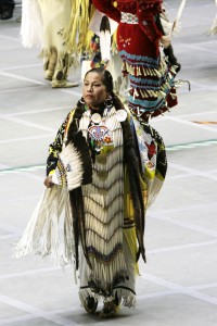 indian woman at powwow nm