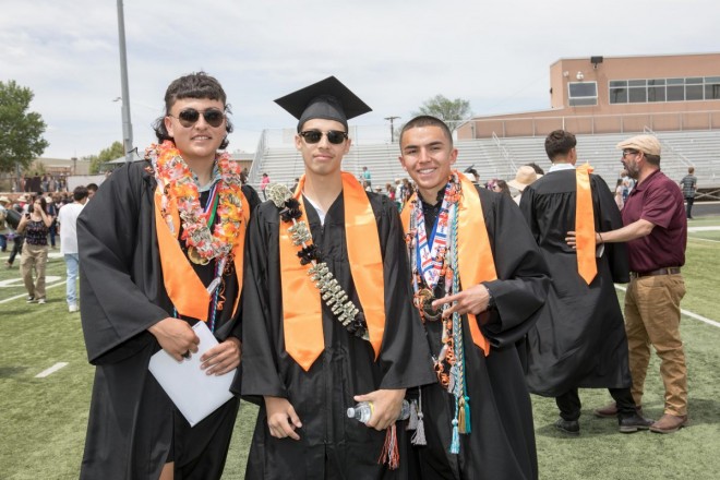Candid shots of Matthew with friends after graduating high school at Taos high