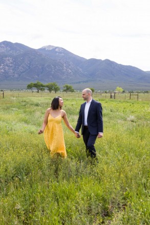 After their Taos photo shoot Kath and Brian walked hand in hand back to their car, a photographic moment!