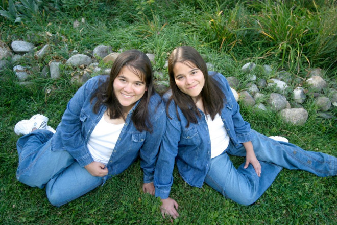 Senior photo shoot with twin sisters who attend Taos High.