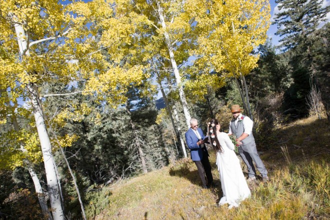 Yellow grasses and yellow leaves at this Valle Escondido wedding