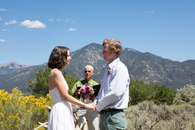 The yellow, greens, and blues in these wedding photos are a southwest dream!