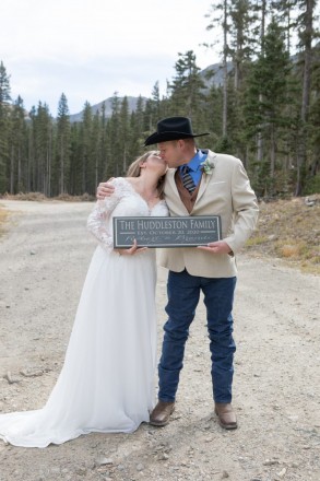 Happily ever after at Taos Ski Valley, small private mountaintop wedding
