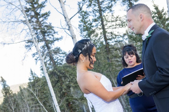 Officiant, Crystal Martinez, delivers the wedding ceremony