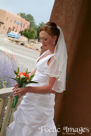 bride at taos plaza