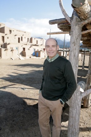 Portrait of PBS director during filming at Taos Pueblo