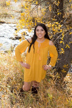 Autumn grasses and yellow leaves were a perfect addition to this senior's photos