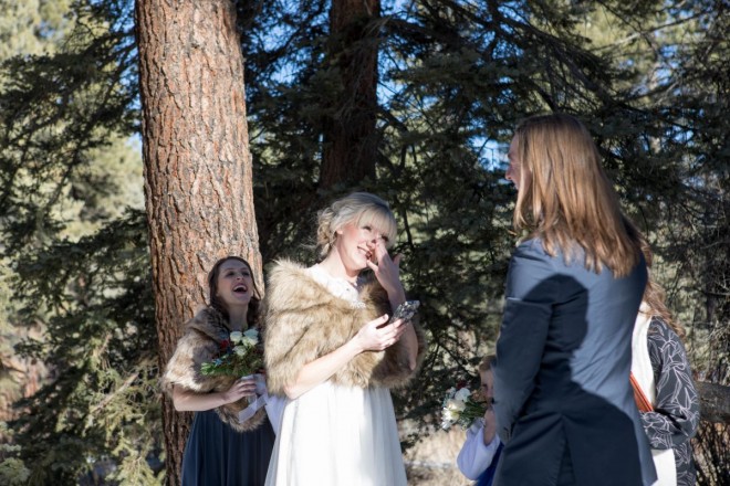 There were laughs and there were tears at this beautiful outdoor NM wedding
