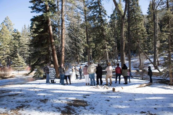 Amberly and Kyle's best friends and family are witness to their Red River wedding