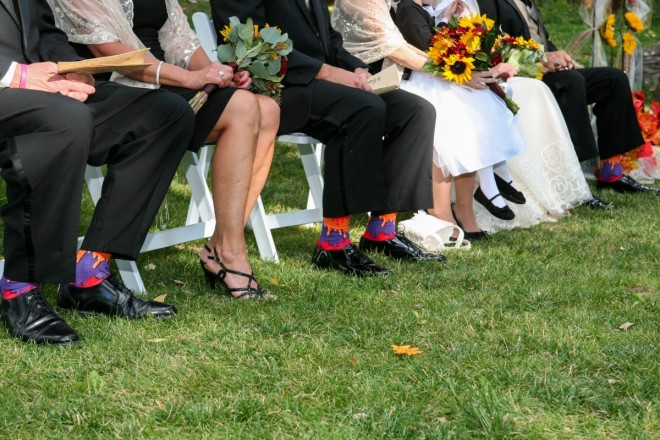 Sunflowers and Gerber daises, Wild socks and patent leather